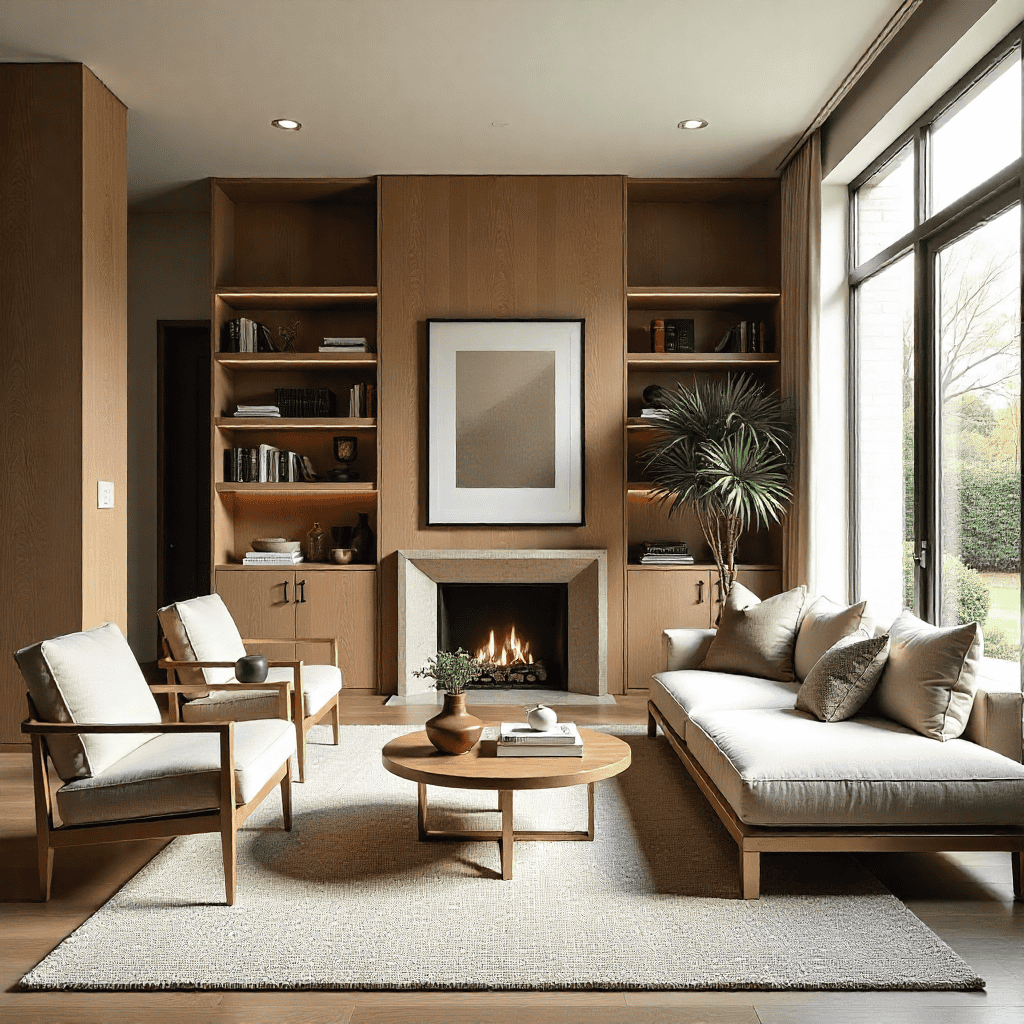 Detalle arquitectónico con materiales naturales